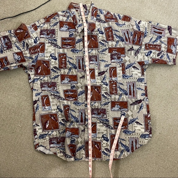 Straight Down Fishing Button Up Shirt Size XL - Picture 5 of 6